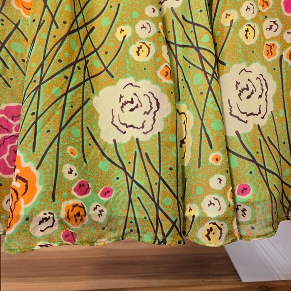 Anthropologie Girls from Savoy Sculptural Floral Midi Dress Garden Party Retro 2 - Picture 3 of 11